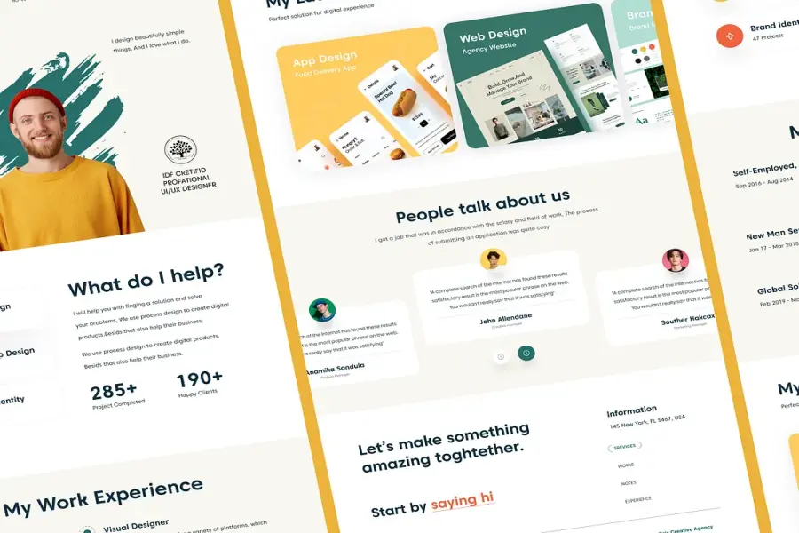 Modern and Responsive Portfolio Website Design for Creatives and Professionals