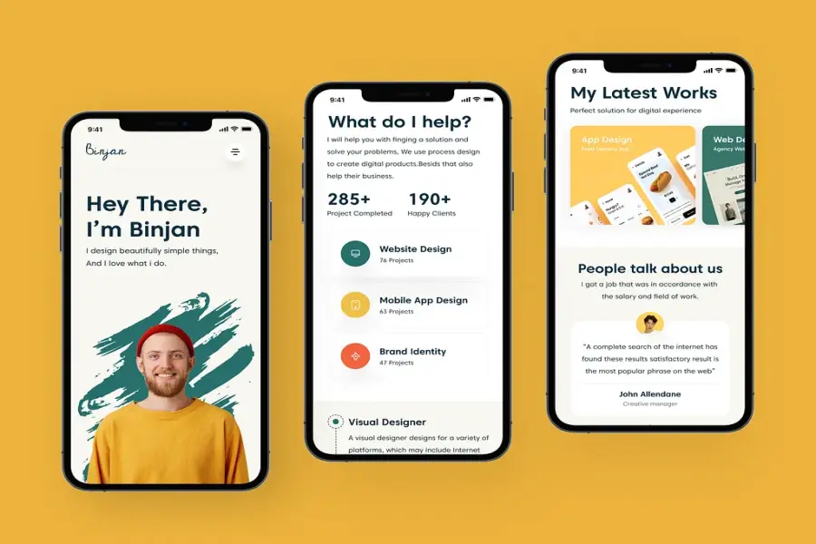 Modern and Responsive Portfolio Website Design for Creatives and Professionals